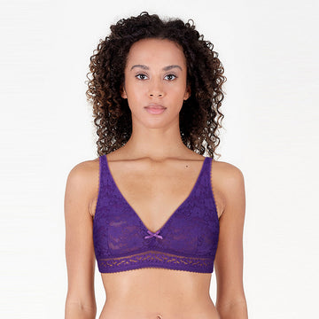 BLS - Pinkie Non Padded Lace Bralette - Purple